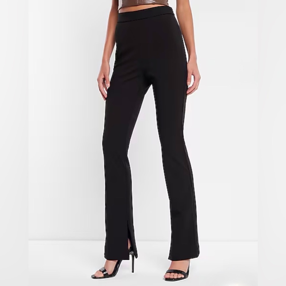 Express Super High Waist Skyscraper Pant Split Hem Side Zip Women’s size XL NWT